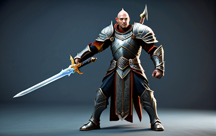 리니지 신규 클래스 소개 - The Versatile Warrior** "A strong and agile warrior in a fantasy setting, wielding both a glowing e...