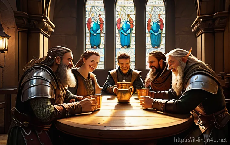 리니지 클랜 시스템 사용법 - **Prompt 1: Epic Clan Boss Battle** "An epic, dynamic scene depicting a diverse group of fantasy...