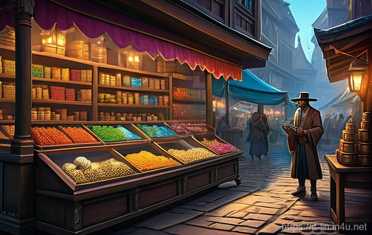 리니지 이벤트 보상 설명 - **Prompt:** A highly detailed digital painting depicting a focused and strategic MMORPG player in a ...