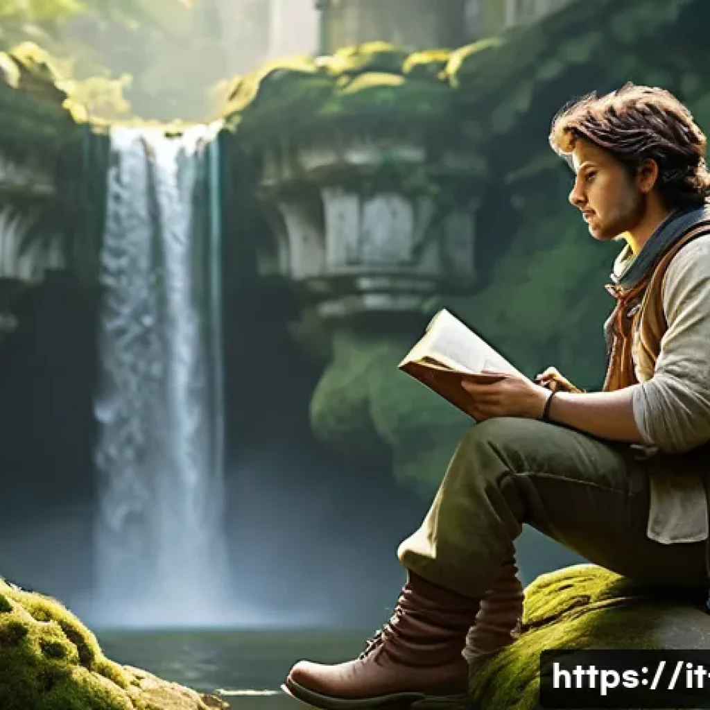 리니지 중립 유저 생활법 - **Prompt 1: The Serene Explorer's Discovery** "A lone, contemplative adventurer, dressed in prac...