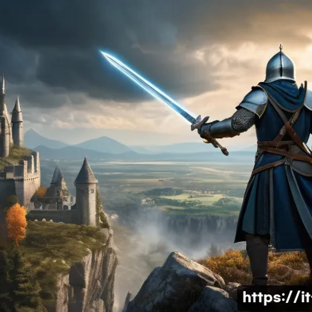 리니지 플레이 스타일별 팁 - A dynamic PvP battle scene in a medieval fantasy setting featuring a skilled mage and warrior engage...