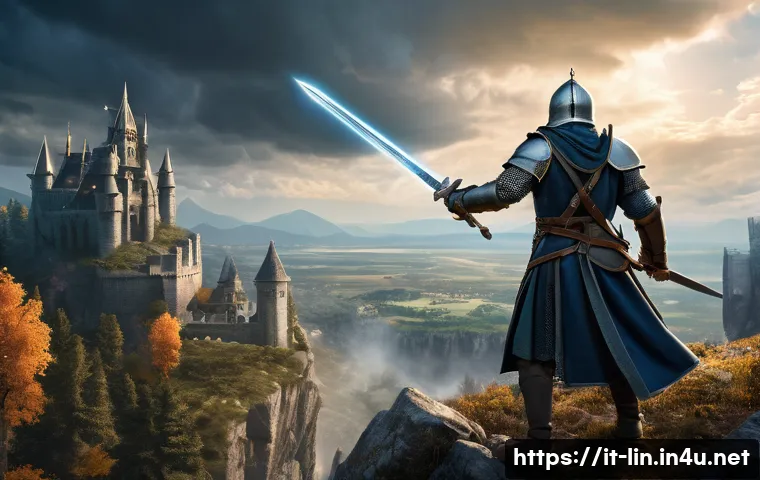 리니지 플레이 스타일별 팁 - A dynamic PvP battle scene in a medieval fantasy setting featuring a skilled mage and warrior engage...