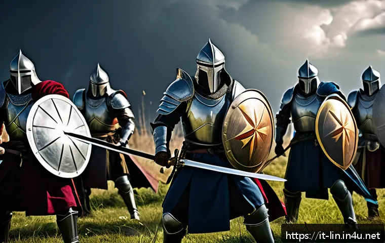 리니지 유저 투표 인기 콘텐츠 - A dynamic fantasy battle scene showcasing a diverse team of characters fighting together in perfect ...