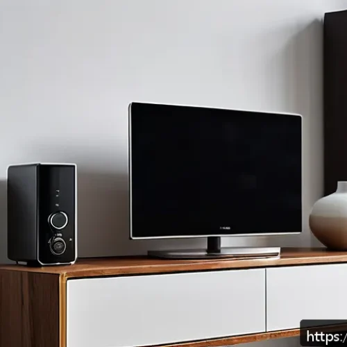 Home 17 리니지 접속 오류 해결법 - A modern Italian home interior featuring a sleek wireless router placed centrally on a stylish woode...