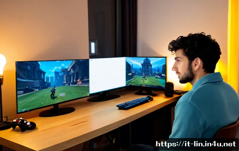 Home 15 리니지 실시간 스트리밍 활용 - Photorealistic Italian gaming streamer in a cozy Milan apartment, seated at a clean desk with dual m...
